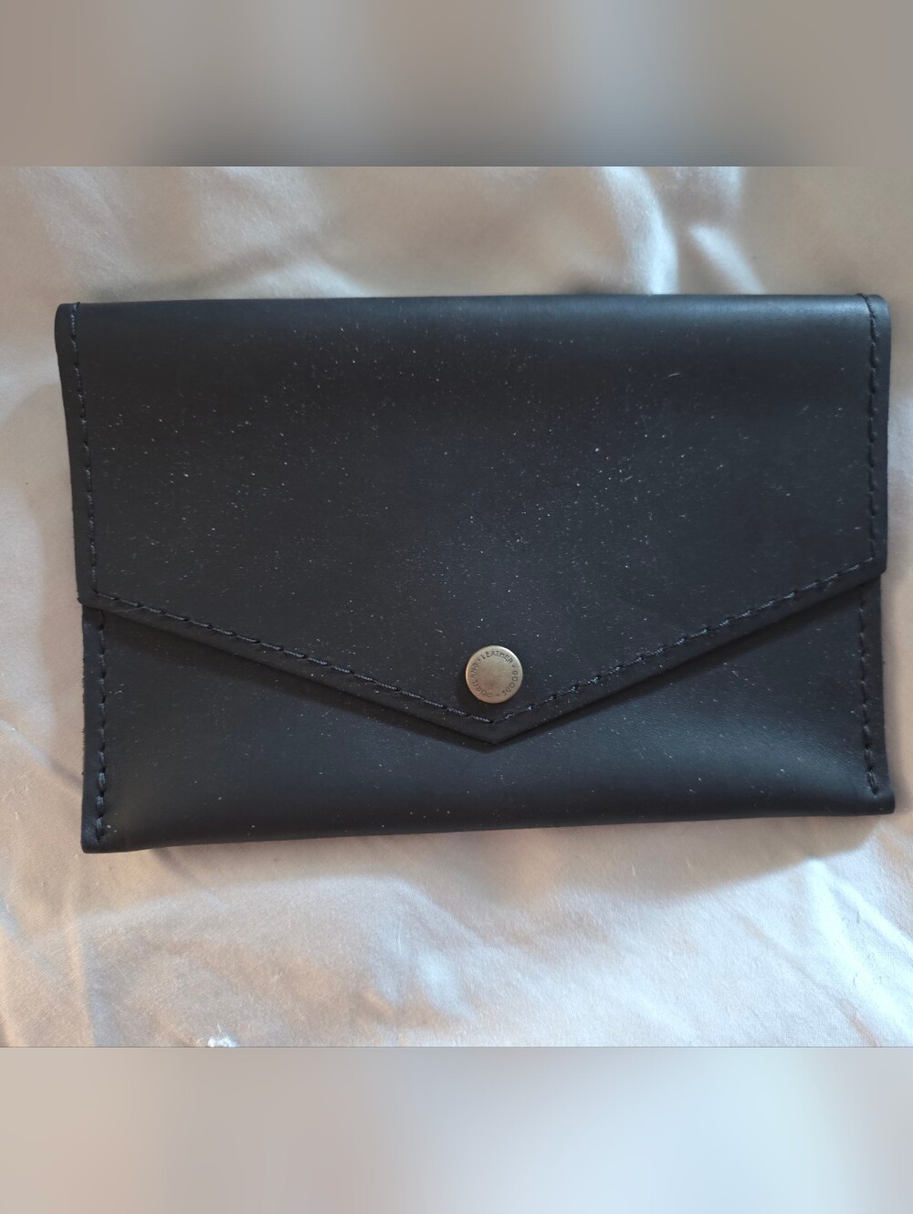RARE PLG Black Leather Envelope Wallet/Clutch